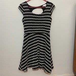 Black and White Knitted Dress